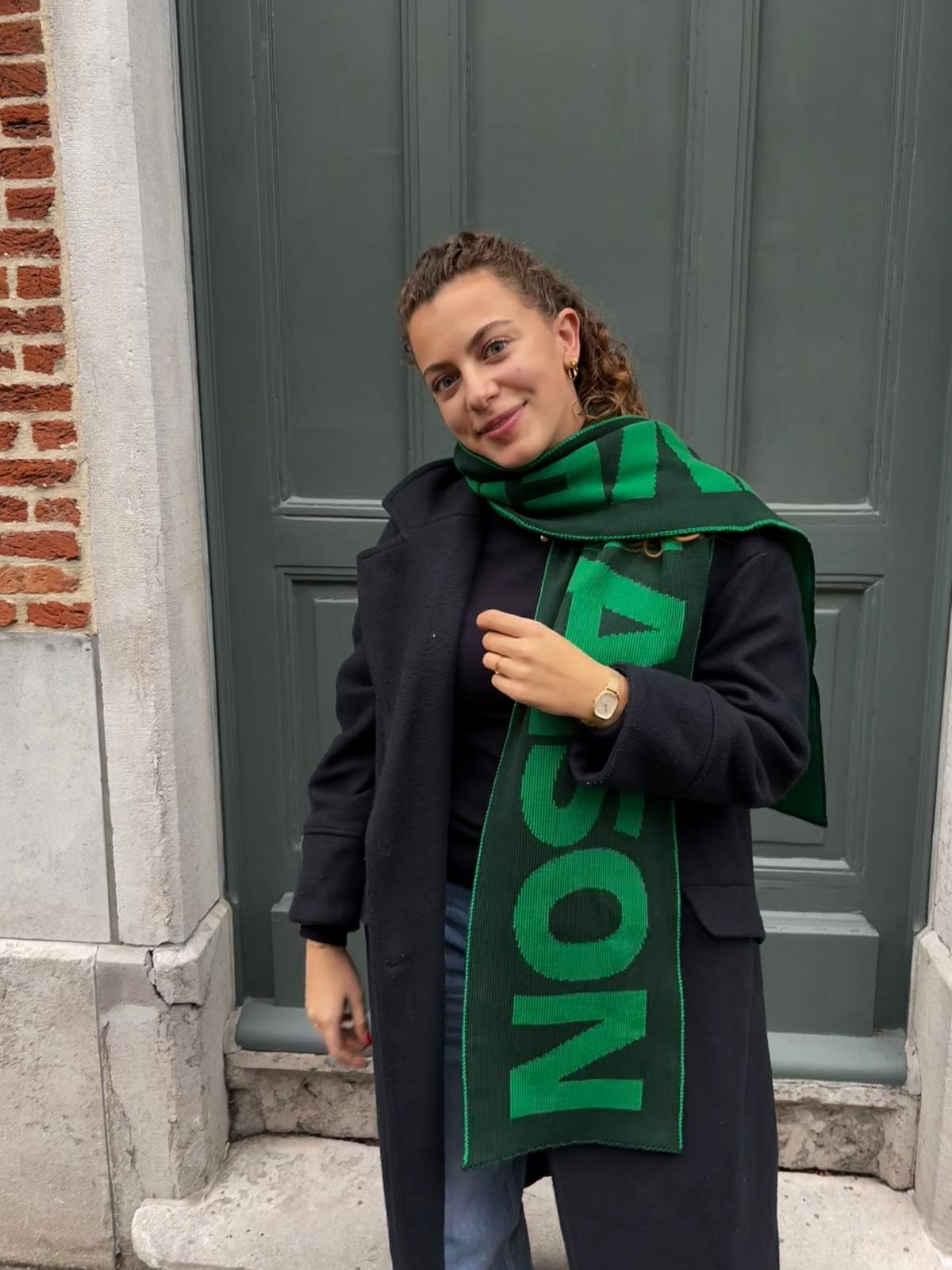 The Essentials Shawl - Dark Green/Light Green