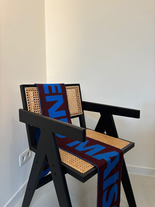 The Essentials Shawl - Blue/Bordeaux