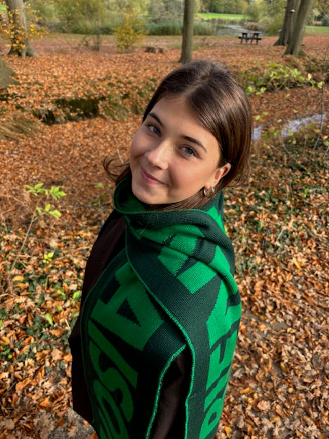 The Essentials Shawl - Dark Green/Light Green